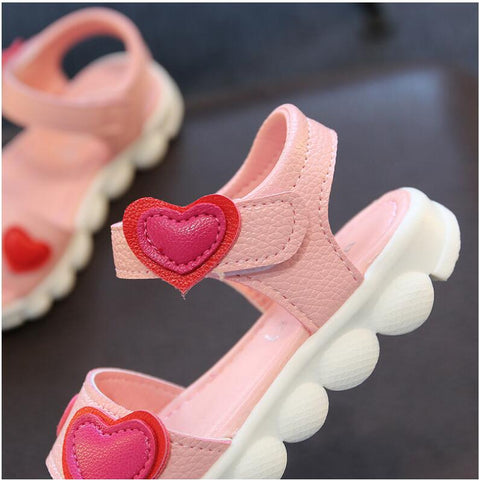 Pu Leather Flowers Princess Shoes And Girls Sandals
