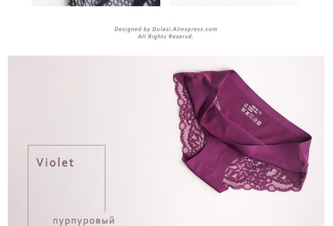 Calcinha de renda sexy feminina sem costura cuecas de seda de nylon para meninas biquíni de algodão virilha lingerie transparente