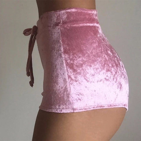 Mulheres calças curtas aveludadas rosa de moda exercício físico Bodycon sexy de flanela curto arquejam aptidão de Feminino Pantalones Mujer Sportwear suave
