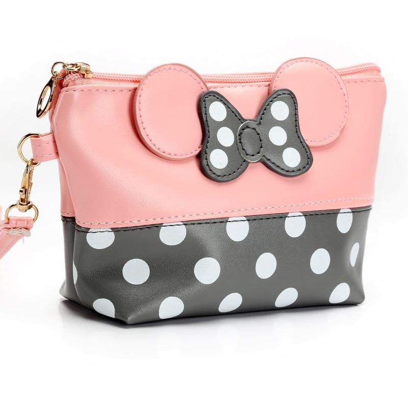 Large Capacity Casual Women's Cartoon Leather Makeup Bag