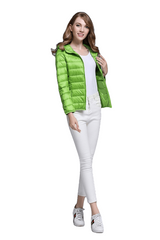 Pure Color Ladies Badalado Casaco de Inverno/Elegante Casual Down Jacket/Cor Pura, Jaqueta Leve Para Baixo