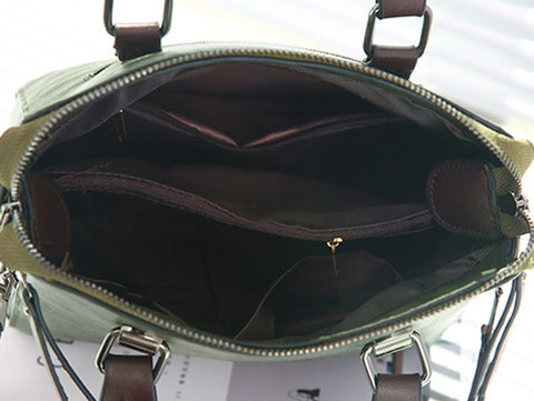Retro Stylish Ladies' Soft Leather Crossbody Bags With Tassel Hanging