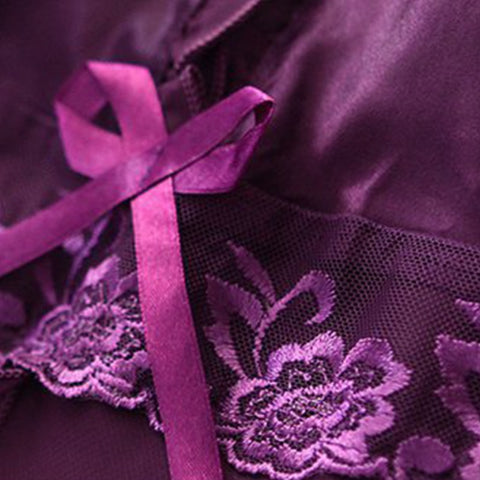 Deep V Neck Women Satin Nightgown Sexy Lace Sleepwear Strap Spaghetti Ladies Silk Nightwear Sleep Wear Night Gown Lingerie Dress - Sheseelady