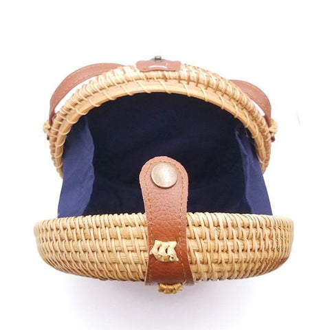 Bolsa de rota de verão de mulheres de bolsas de palha redonda círculo de bolsa de corpo de cruz de praia tecido feito à mão bolsa feminina de Bohemia Bali o preço mais baixo