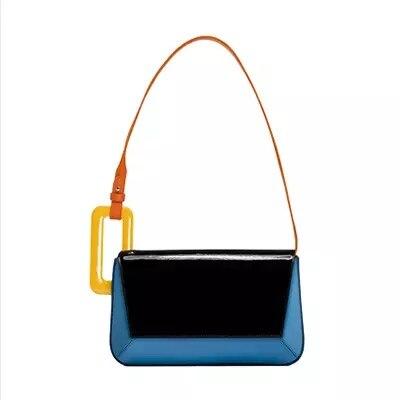 Stylish Luxury Female Long Panelled Flap Acrylic Shoulder Bag