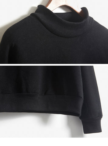 Casual Coat Grey Hoodie Round Neck Long Sleeve Velvet Warm Sweatshirts Korean Black Loose Hoodies For Women