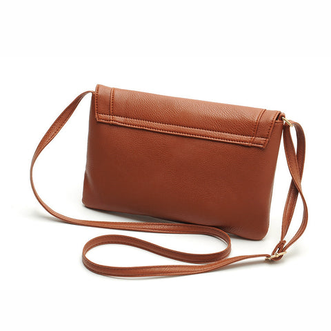 Vintage Casual Female Envelope Shape Soft Leather Messenger Bags