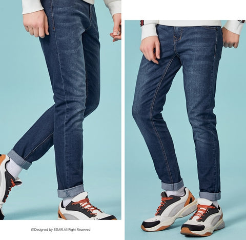 Calças de ganga para homem calças slim fit calças de ganga clássicas calças de ganga masculinas calças de design casual skinny calças retas de elasticidade