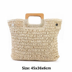 Vintage Women's Large Capacity Bohemian Handmade Straw Bag