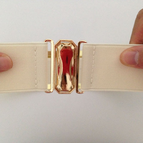 Hot Designer Belts For Women Gold Silver Brand Belt Classy Elastic Ceinture Femme 5 Color Ladies Apparel Accessory