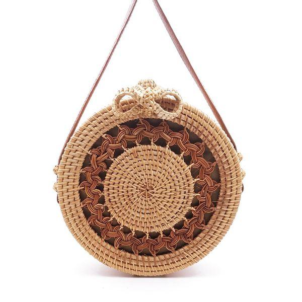 Women Handmade Straw Cross Body Bag Bohemia