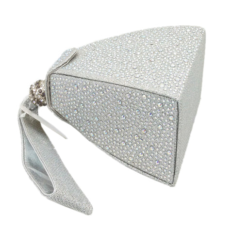 Polyester Pyramid Style Vintage Diamond Bridal Wedding Purse And Multi Function Bag