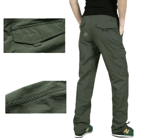 Casual Waterproof Quick-drying Mid Waist Army Pants With Pockets For Male