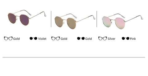 Óculos de sol de espelho de luxo Mulheres/Homens Marca Designer Óculos Lady Round Sun Glasses Street Beat Oculos De Sol Gafas