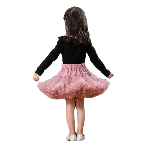 Jupes de ballet d’enfants pelucheux pour la princesse de danse de partie