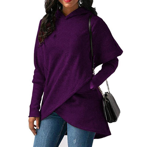 Mulheres Casual Outono Inverno Long Sleeve Pocket Pullover Hoodie Female Warm Hooded Sweatshirt