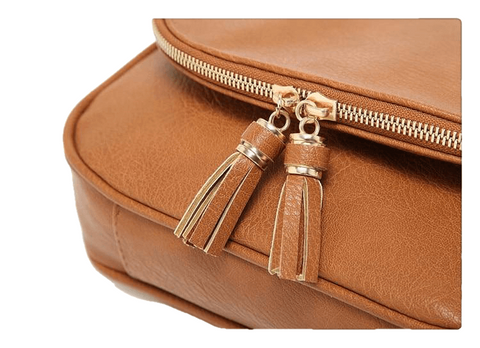 Ladies' Casual Solid Print Soft PU Flap Pocket Sling Bag With Tassel