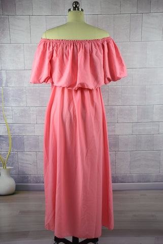3 Color Solid Maxi Dresses For Mother And Daughter - Sheseelady