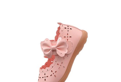 Sapatos de menina princesa Hollow Bowtie para crianças