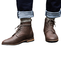 High Quality British Boots Autumn Winter Shoes Men Fashion