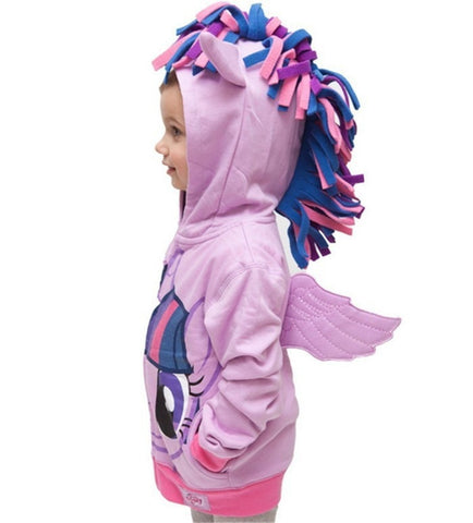 Pony Spring Casual Full Sleeve Hoodies For Girls Kids
