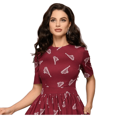 Sexy Off The Shoulder Short Sleeve Vintage Slim Party Dress For Women