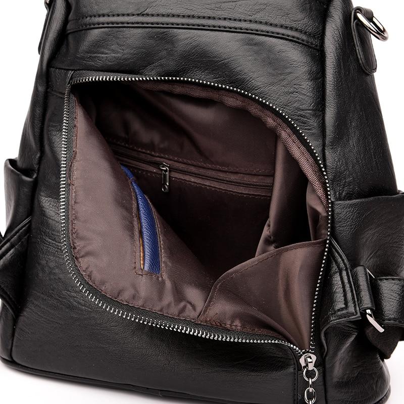 Waterproof Anti-theft Women's Multifunctional Leather Backpacks