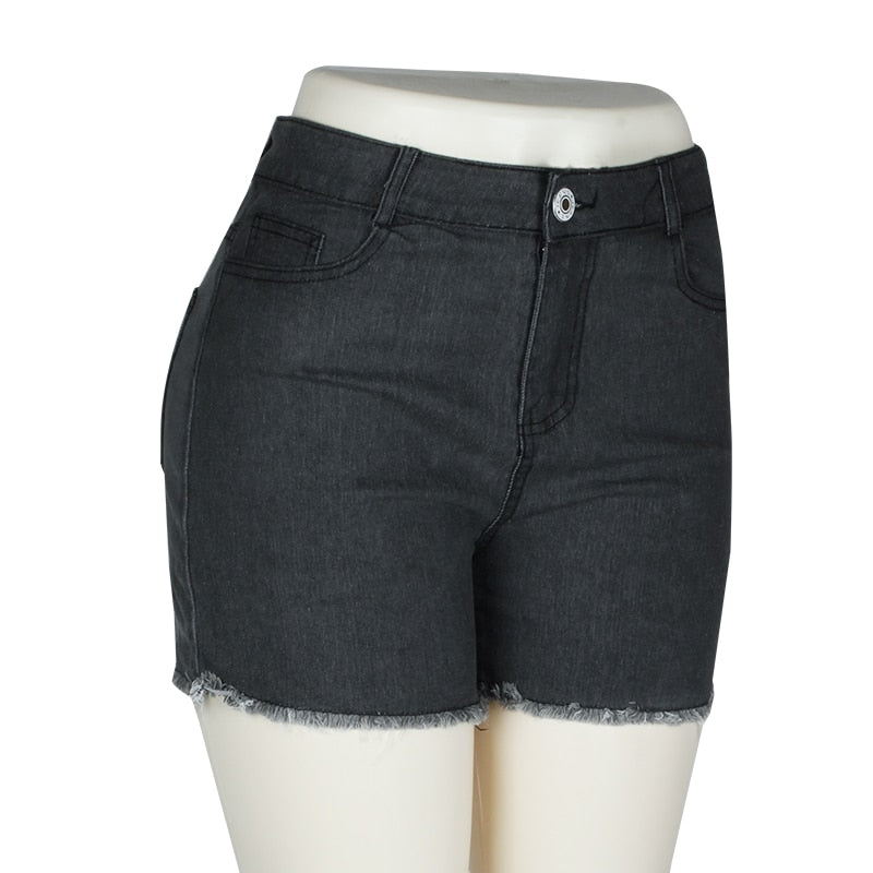 Fashion Women Summer High Waisted Denim Shorts Jeans Women Short New Femme Push Up Skinny Slim Denim Shorts - Sheseelady