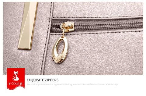 Stylish Casual Zipper Soft Leather Handbag For Women