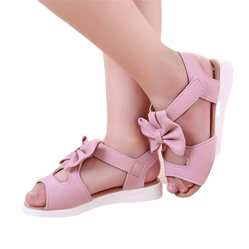 Bow-Knot Girls Flat Princess Toddler Sandals - Sheseelady