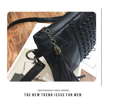 Fashion Tassel Women'S Bags Luxury Fringed Handbags Genuine Leather Women Messenger Bag For Girls Crossbody Bag Females Clutches - Sheseelady