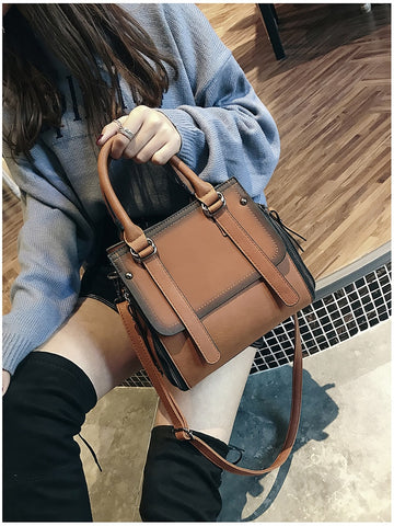 Retro Casual Female Zippered Quality Soft Leather Shoulder Bags