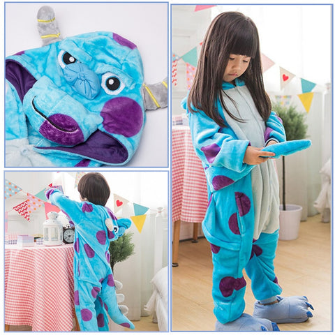 Children Unicorn Pajama Kid Baby Anime Overall Totoro Jumpsuit Onesie Funny Stitch Onepiece Animal Carnival Cosplay - Sheseelady