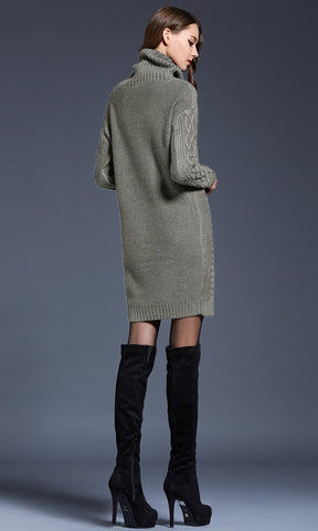 סוודר חורף נשים להתלבש סוודר גולף מוצק חדש סוודר סרוג מקרית סוודר שרוול ארוך גדול במיוחד
