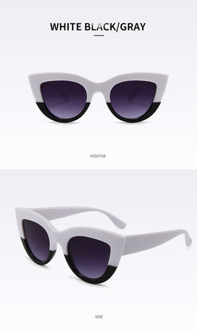 Óculos de sol vintage mulheres olho de gato óculos de sol retrô óculos de sol feminino rosa espelho eyewear