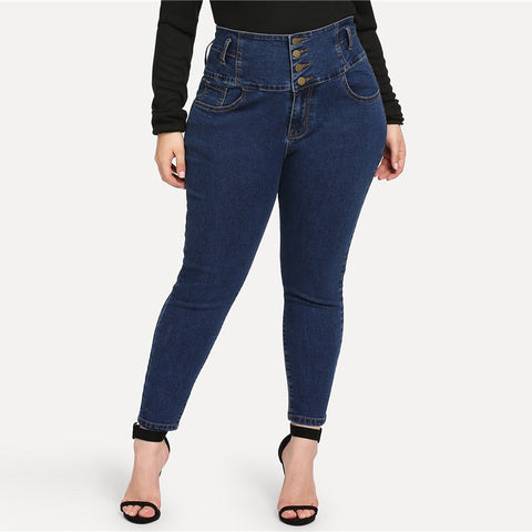 בתוספת גודל יחיד חזה מכנסיים מותניים גבוהים מכנסיים נמתחים באביב לנשים
