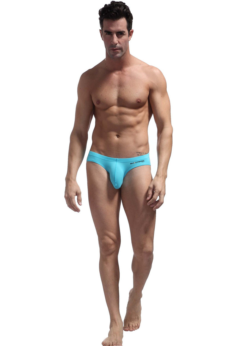 Men's Sexy ComfortableCotton Briefs With U Convex Big Penis Pouch