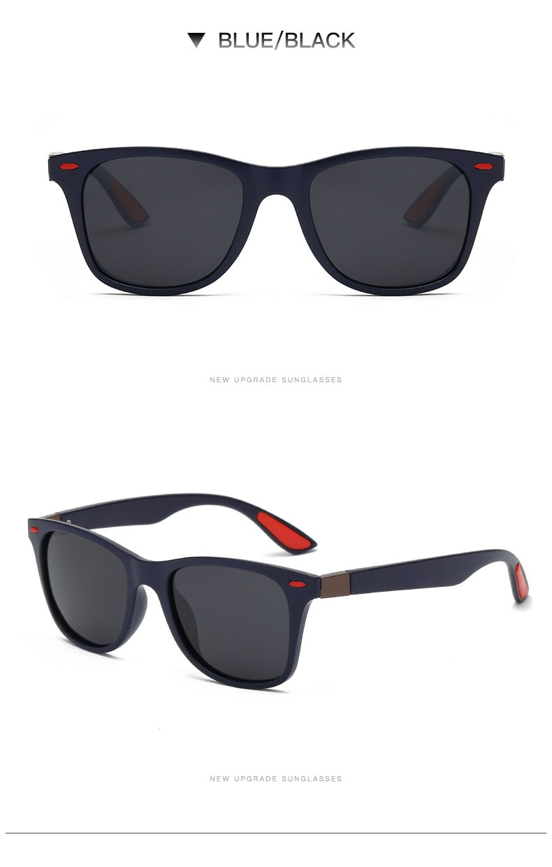 Classic Square Polarized Sunglasses Men Women Brand Designer Vintage Driving Goggle Rivet Mirror Male Sun Glasses Uv400 - Sheseelady