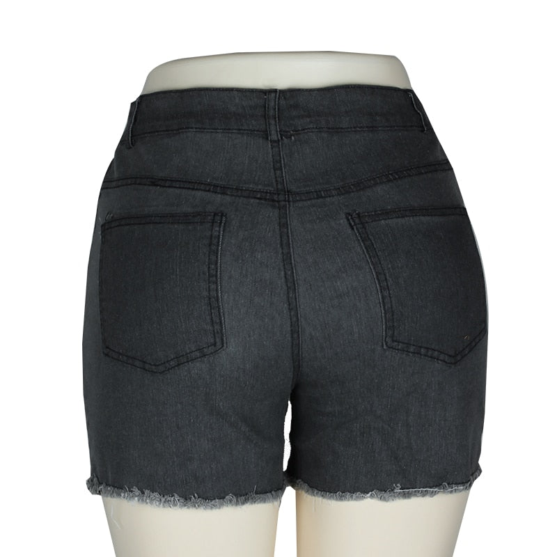Fashion Women Summer High Waisted Denim Shorts Jeans Women Short New Femme Push Up Skinny Slim Denim Shorts - Sheseelady