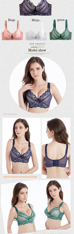 Underwire Lace Add Two Cup Push Up Padded Brassiere For Women A/B/C
