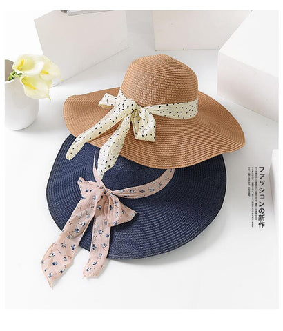 כובע שמש נשי קיץ חדש רצועת כלים קשת חוף פנמה כובעי כובע קש Chapeu Feminino Sombrero
