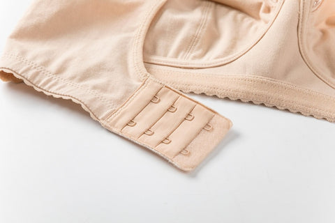 Sexy Women's Wireless Full Coverage Non-padded Cotton Lace Bra Plus Size