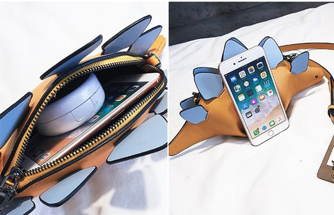 Creative Chameleon Cartoon Handbags Flap 3D Funny Dinosaur Animal Messenger Bag Panelled Shoulder Crossbody Bags Girl Gift - Sheseelady