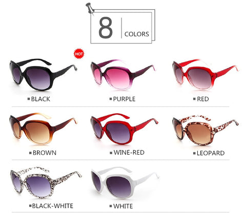 Trendy Classic Oval Shape Plastic Frame Sunglasses For Women