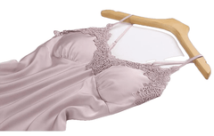 Women smooth Pajamas 5 Pieces Satin Silk Sleepwear With Chest Pads