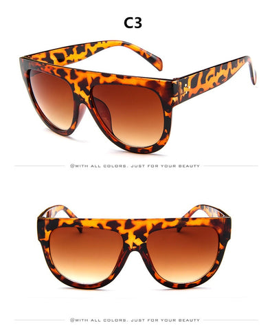 Gafas Fashion Women Sunglasses Brand Designer Luxury Vintage Sun Glasses Big Full Frame Eyewear Women Glasses - Sheseelady