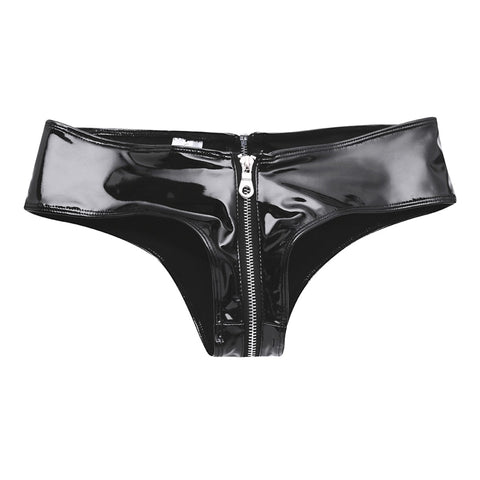 Sexy Femmes Ouvert Entrejambe Fétiche Crotchless Culottes Latex Shorts Femmes Sexy Shorts Mini Shorts Zipper Ouvert Entrejambe Shorts