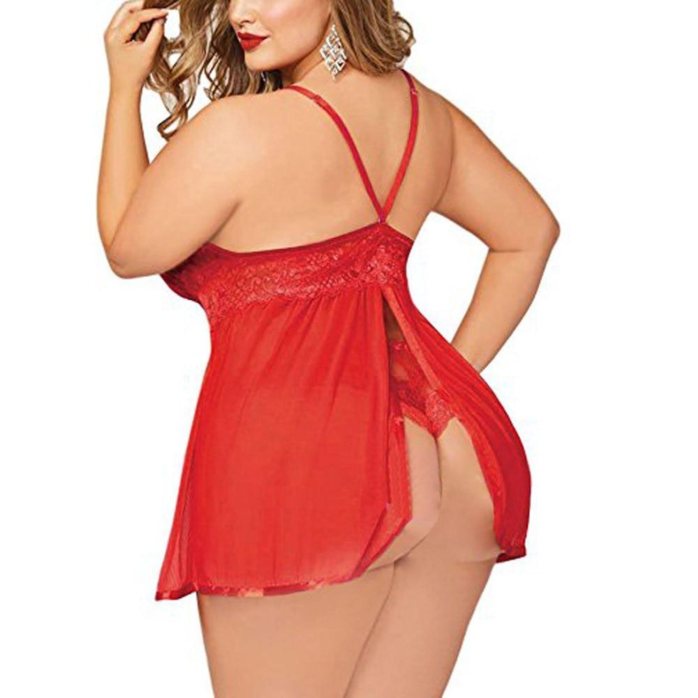 Women Sexy Lingerie Plus Size Open Back Lingerie Lace Underwear Sets