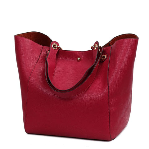 Luxury Big Capacity Women's Leather Shoulder Bags