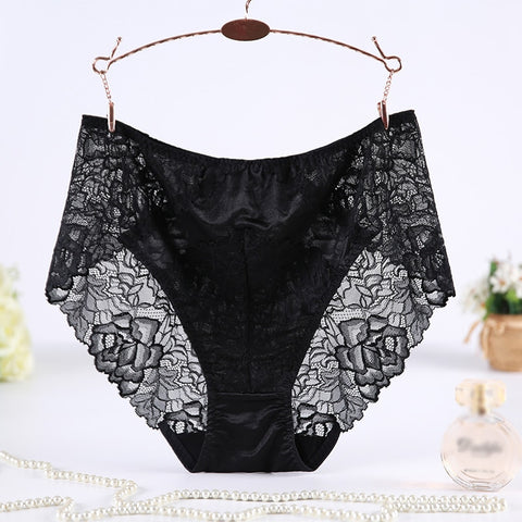 High Quality Ladies' Waist Sheer Lace Underwear With Floral Print